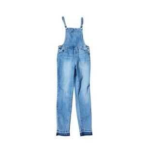 PacSun Women’s Denim Bib Overalls Jeans Size 28 Skinny Blue Raw Hem Country